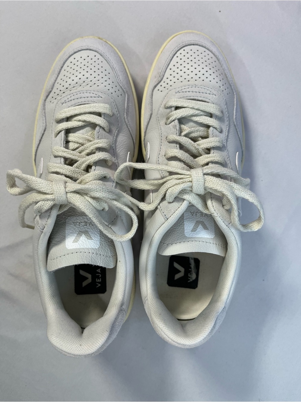 Veja V-90 Leather Extra White Shoes Sneakers - 8 EUC! - Picture 8 of 12